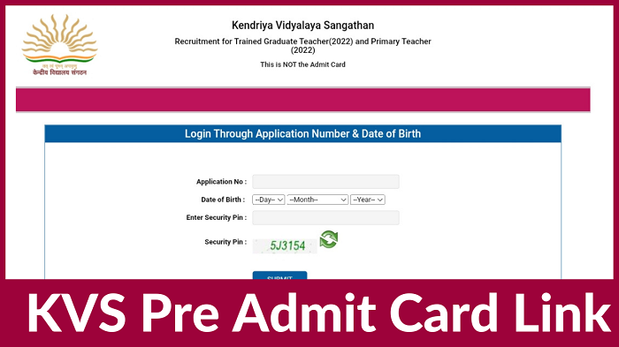KVS Pre Admit Card