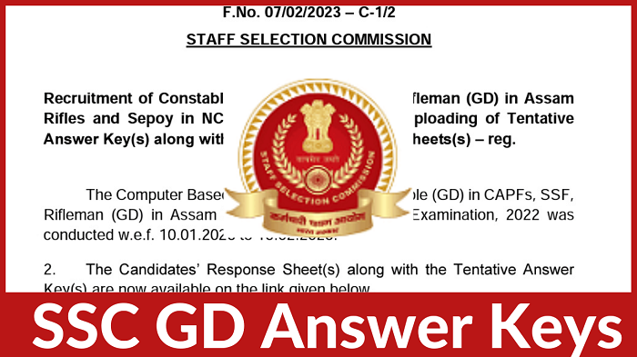 ssc gd Answer keys