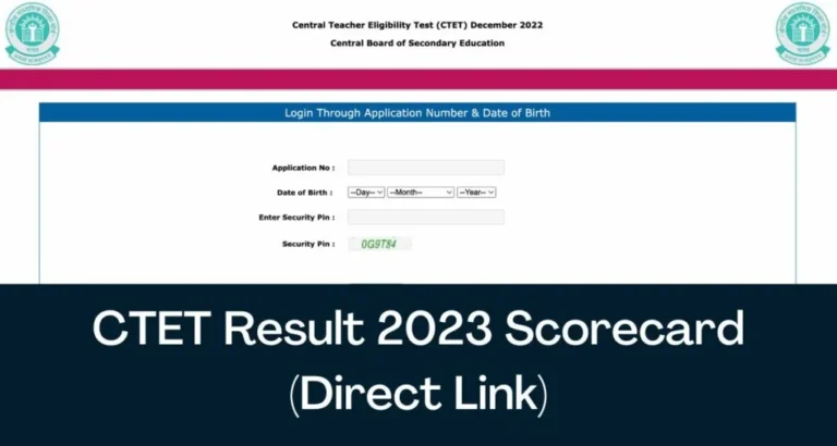 CTET-Result-2023-Scorecard-Direct-Link
